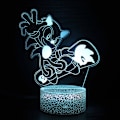 Miniatyrbild 1 av 2: 3D nattlampa sovrum färgglad atmosfär liten bordslampa Style 2
