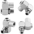 Miniatyrbild 1 av 4: 4 st Swivel Luftledningskopplingar, 360 Grader 1/4'' Tum Luft Adapterverktyg Swivel Kopplingar