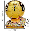 Miniatyrbild 5 av 5: Ballon d'Or Trophy Samlarobjekt 21cm - Bästa Gåvor för Fotbollsfans och Samlare 21cm