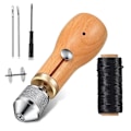 Miniatyrbilde 1 av 5: Lærsøm Syl Kit Håndverk Verktøy Håndsøm Maskin Låsesting Trådnåler Sett DIY Skomaker