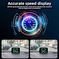 Miniatyrbillede 3 af 5: KMH Biltilbehør GPS Digital Head-Up Display Stor Skrift Hastighedsmåler Bil HUD 2,8 Tommer Til Bil Lastbil Bus Plug and Play