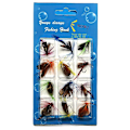 Miniatyrbilde 1 av 5: 12 stk insekter fluer fluefiske lokke agn høy karbonstål krok fiskeutstyr med butterfly