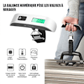 Miniatyrbillede 3 af 4: Elektronisk Bagageskala - Bærbar Digital Rejseskala til Kufferter - Vægtmåling - Max 50 kg - Baggrundsbelyst LCD / Tarafunktion til Arbejdsplads, Hjem og Shopping