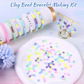 Miniatyrbilde 2 av 5: 3500 stk Pastell Leireperlekitt for Armbåndslaging, Polymer Macaron Heishi Perler for Smykker, Vennskapsarmbåndsett for Jenter og Voksne, Avstandsstykke Bokstav