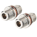 Miniatyrbillede 5 af 5: N Hun til N Hun Adapter Bulkhead Montering 50 Ohm Kobber Koaksial Stikadapter (2-pak) Til 4g