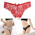 Miniatyrbild 5 av 5: Trosor för kvinnor G-string Lingerie Sexig Söt Spets V-string Trosor Underkläder