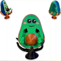 Miniatyrbillede 1 af 5: 3D-Printet FCK-You-Cado, 3D-Printet Dårlig Avocado, Printet Langfinger Statue light green