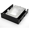 Miniatyrbillede 3 af 5: 5,25 tommer CD-ROM plads til 3,5 tommer 2,5 tommer SATA HDD mobil rack beslag kabinet sort til pc