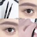 Miniatyrbillede 3 af 3: Let at fjerne makeup, glat og langtidsholdbar farve øjenbrynspen brown