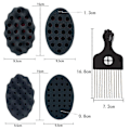 Miniatyrbild 2 av 5: Nirvana Magic Curl Sponge Twist Sponge Dubbelsidig Hårtvättssvamp Hårtvättssvamp Magic Hair Braider Coils Dreadlock Curl Brush 2 stycken wi