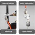 Miniatyrbild 3 av 4: 4 st Swivel Luftledningskopplingar, 360 Grader 1/4'' Tum Luft Adapterverktyg Swivel Kopplingar