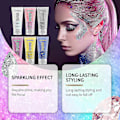 Pikkukuva 2 / 4: Jaysuing Glitter Sequins Gel Natural Three-Dimensional Body High-Gloss Sequins Party Carnival Multi-Color Optional - Silver 50G -3632078468931