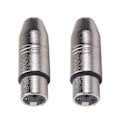 Miniatyrbillede 4 af 5: 2-pak MINI XLR 3-polet Han til XLR 3-polet Hun stik 2.24x0.71x0.39in