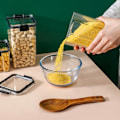 Miniatyrbild 2 av 3: 4 st spannmålsbehållare förvaringsburk för kök, snacks nötter förseglad förvaringsburk