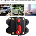 Miniatyrbillede 3 af 5: Afbryder med manuel nulstilling, 30Amp - 300Amp Vandtæt 12-24V Afbryder Nulstilling Båd Sikringsholder Audio Afbryder Inline Stereo