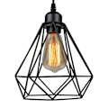 Miniatyrbillede 4 af 5: LED Pendel Loftlampe Fe Lampe Soveværelse Lysekrone 3 E27 Lysarmatur med Barholder, Sort