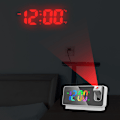 Miniatyrbild 4 av 5: Multifunktionell kreativ väckarklocka stum nätkändis varm färg skärm projektionsväckarklocka