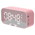 Miniatyrbild 1 av 5: Trådlös Bluetooth-högtalarspegelklocka minialarmklocka