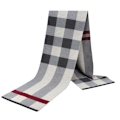 Miniatyrbild 3 av 4: Lyxig Merinoull Randig Herrscarf - Presentförpackad Vinter Mjuk Varm Tjock Stickad Slips för Män