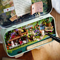 Miniatyrbild 4 av 6: DIY Miniatyrhus Kit i Låda att Bygga, Handgjord Mini Teater
