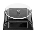 Miniatyrbillede 8 af 10: Solar Showcase 360 Graders Drejeskive Roterende Smykke Organizer Display Stand (Sort)