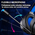 Miniatyrbillede 4 af 5: Gaming Headset Hovedtelefoner med Surround Sound - til PS4, PC, Xbox One, Støjreducerende Over Ear Gaming Headset med Mikrofon, Cool Lys, Komfortabel