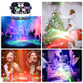 Miniatyrbillede 2 af 5: DJ Party Lys Scene Laser - Nordisk RGB Lys Effekt Lydaktiveret Disko Strobe med Fjernbetjening - Musikshow Projektor til Indendørs Fødselsdag