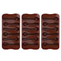 Miniatyrbillede 1 af 5: 3 stk. DIY Non-stick silikone skefomede kage chokoladebageform køkkenredskaber