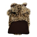 Miniatyrbillede 2 af 8: Kæledyrs Leopard Print Kappe Sød Retro Stilfuld Hvalpe Plysjakke til Efterår og Vinter