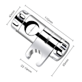 Miniatyrbild 5 av 5: Duschhållare, universell handduschhållare, justerbar duschhållare för handdusch eller duschmunstycke ABS-plast, krompläterad duschhållare