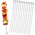 Miniatyrbilde 1 av 5: Homealexa 20 stk Grillspyd, Grill Kabob Spyd 37,5cm Rustfritt Stål Lange Spyd Sjaslikspyd Kjøttspyd for Bål eller
