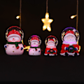 Miniatyrbillede 3 af 3: Jule Sne Globe Farveskiftende Lysende Julekrystalkugle Dekor Harpiks Glas Julekugle Ornamenter Stort Hovedet Stor Snemand
