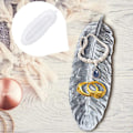 Miniatyrbillede 4 af 5: Silikoneform Fjer Resin Bakke Smykkeplade DIY Epoxy Vinge Engel Fadeforme Stor Opbevaringsform Håndværk Fad Støbeboks (1 stk)