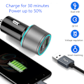 Pikkukuva 2 / 5: USB C Autolaturi, Kaksois-Type-C PD Autolaturi Power Delivery & Quick Charge 3.0 iPhone 11/11 Pro/11 Pro MAX/XS/XR/X/8, iPad Pro/Air/Mini, Galaxy -laitteille