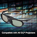 Miniatyrbilde 6 av 8: 2 stk. 144Hz 3D Aktive Lukkerbriller DLP LinK LCD Linse 3D-briller for 3D DLP-projektorer