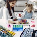Miniatyrbilde 3 av 5: Diamantmaling Tilbehør Brett Organizer for Voksne, Multi-Båtholder for Brett Firkantet Perle Oppbevaringsbeholdere, Diamantmalingsverktøy Sett