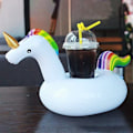 Miniatyrbild 6 av 6: Uppblåsbara dryckeshållare, enhörning flamingo palmö frukt 3 stycken