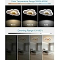 Miniatyrbilde 3 av 5: LED Taklampe, 40cm LED Sky Taklampe, 20W med Dimbar Fjernkontroll 3000K - 6000K, Moderne Hvite LED Taklamper for Barnerom,