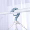 Miniatyrbild 4 av 5: Sock Drying Rack, Hängande Tvättställ med 32 Vindtäta Klämmor, Fällbar Underklädesstrumptork för Strumpor, Underkläder, Babykläder, Handdukar (Blå)