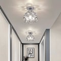 Miniatyrbillede 3 af 5: Mini Loftslampe Krystal Lysekrone Semi Flush Mount Loftslampe Moderne Loftslampe Armatur til Entré Køkken Ø Soveværelse