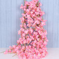 Miniatyrbilde 3 av 10: 1.8m 256 Simulerte Kunstige Sakura Blomster Girlander Hengende Ranker for Vår Hjem Rom Bryllupsfest Dekor