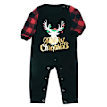 Miniatyrbillede 1 af 5: Baby Julepyjamas Sødt Hjorte Print Langærmet Totem Pyjamassæt
