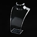 Miniatyrbillede 7 af 8: Halskæde Øreringe Holder Mannequin Hoved Buste Stativ Model Butik Smykke Display Stativ (Transparent)