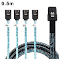 Pikkukuva 1 / 5: Mini SAS 36Pin (SFF-8087) uros - 4 SATA 7Pin naaras -kaapeli, Mini SAS -isäntä/ohjain - 4 SATA -kohde/taustalevy