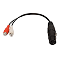 Miniatyrbillede 1 af 5: Hun til 2 RCA Hun Y Splitter Kabel 3-pin Dobbelt RCA til 1 XLR Hun til Hun Kabel til Mikrofon Mixer Forstærker