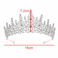 Miniatyrbillede 5 af 5: Hovedetui, Luksuriøse Ædelstene Diamanter Legering Tiara Middag Bryllup Styling Tiara Kvinder Brudepiger Brud Pige