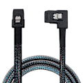 Miniatyrbillede 1 af 5: Kabel Intern Mini SAS til Mini SAS Ledning, SFF-8087 til Venstre/Højre Vinkel SFF-8087 Ledning, Kompatibel med RAID eller PCI Controller, 0.8m
