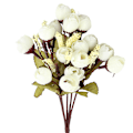 Miniatyrbild 1 av 5: Konstgjord minivårt tebud simulering rosblad pärlbud för vardagsrumsblomsterarrangemang dekoration