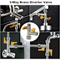 Miniatyrbillede 5 af 5: 3-vejs ventil T-connector 3-vejs toiletarmatur G 1/2 UNOIU håndbruser