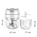 Miniatyrbillede 4 af 5: Elektrisk hvidløgshakker, Mini bærbar trådløs foodprocessor, Hvidløgspresser Hakker Knuser, Lille madkværn til at hakke løg og kød